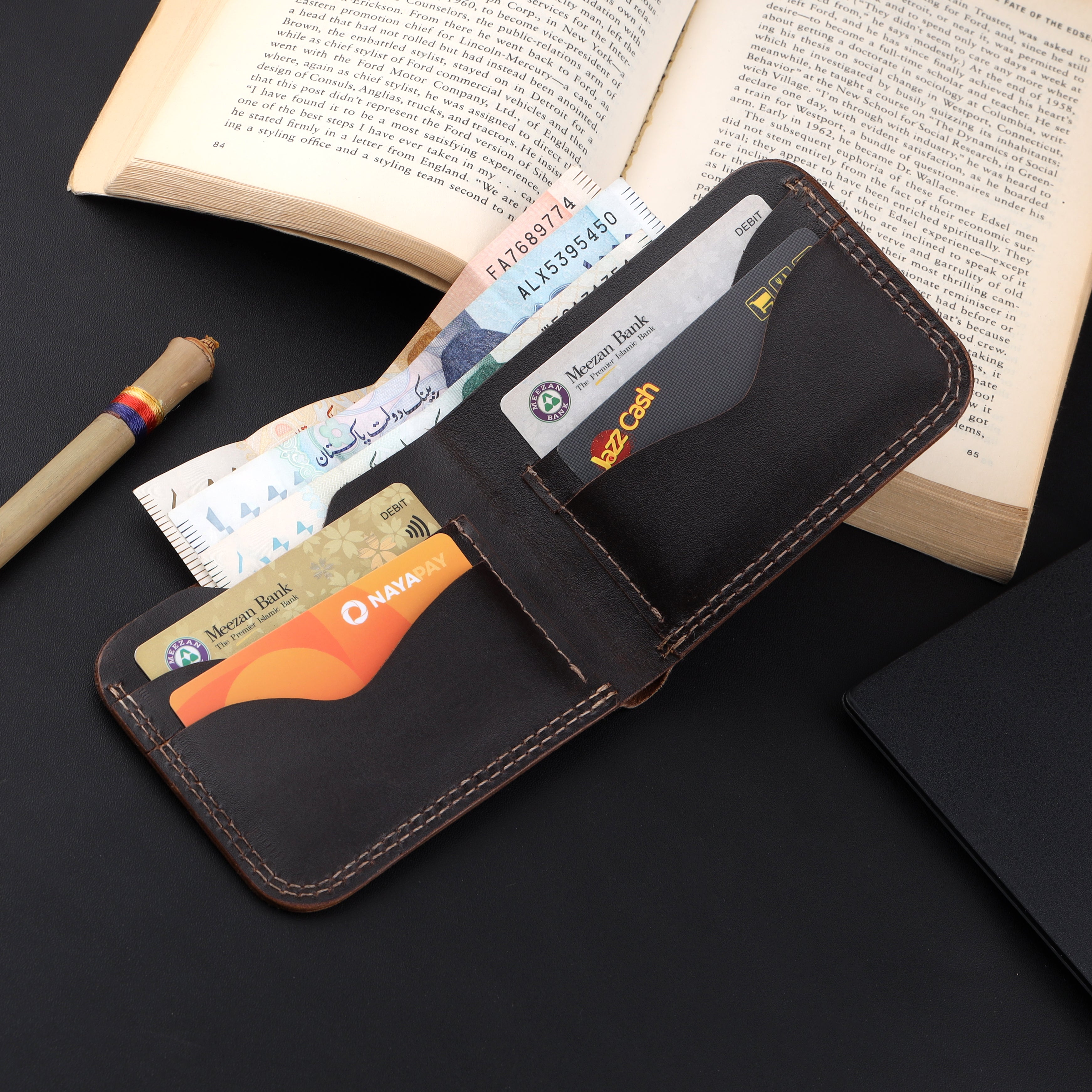 VESSEL Z - TRADIONAL COFFEE LEATHER WALLET VOL-01