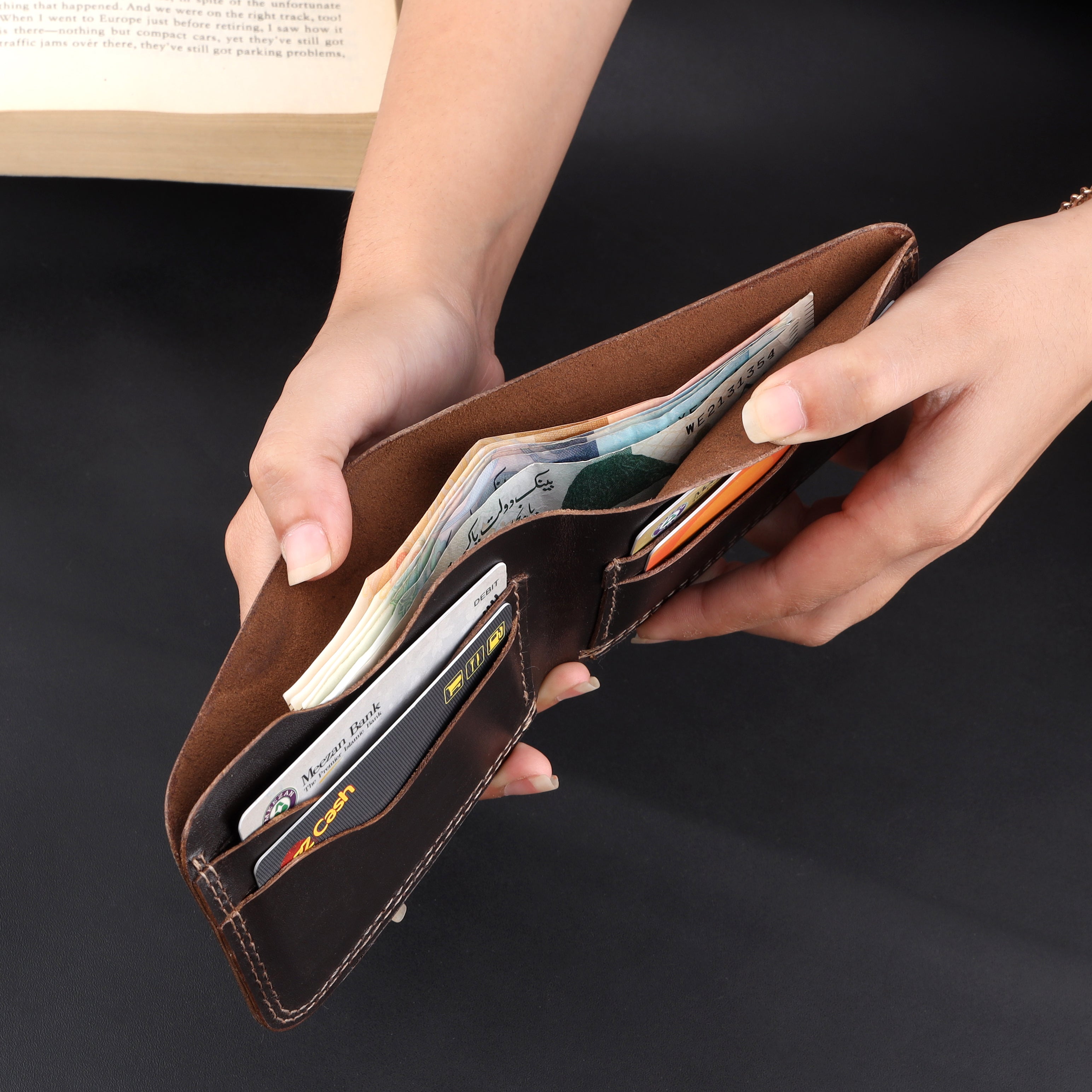 VESSEL Z - TRADIONAL COFFEE LEATHER WALLET VOL-01