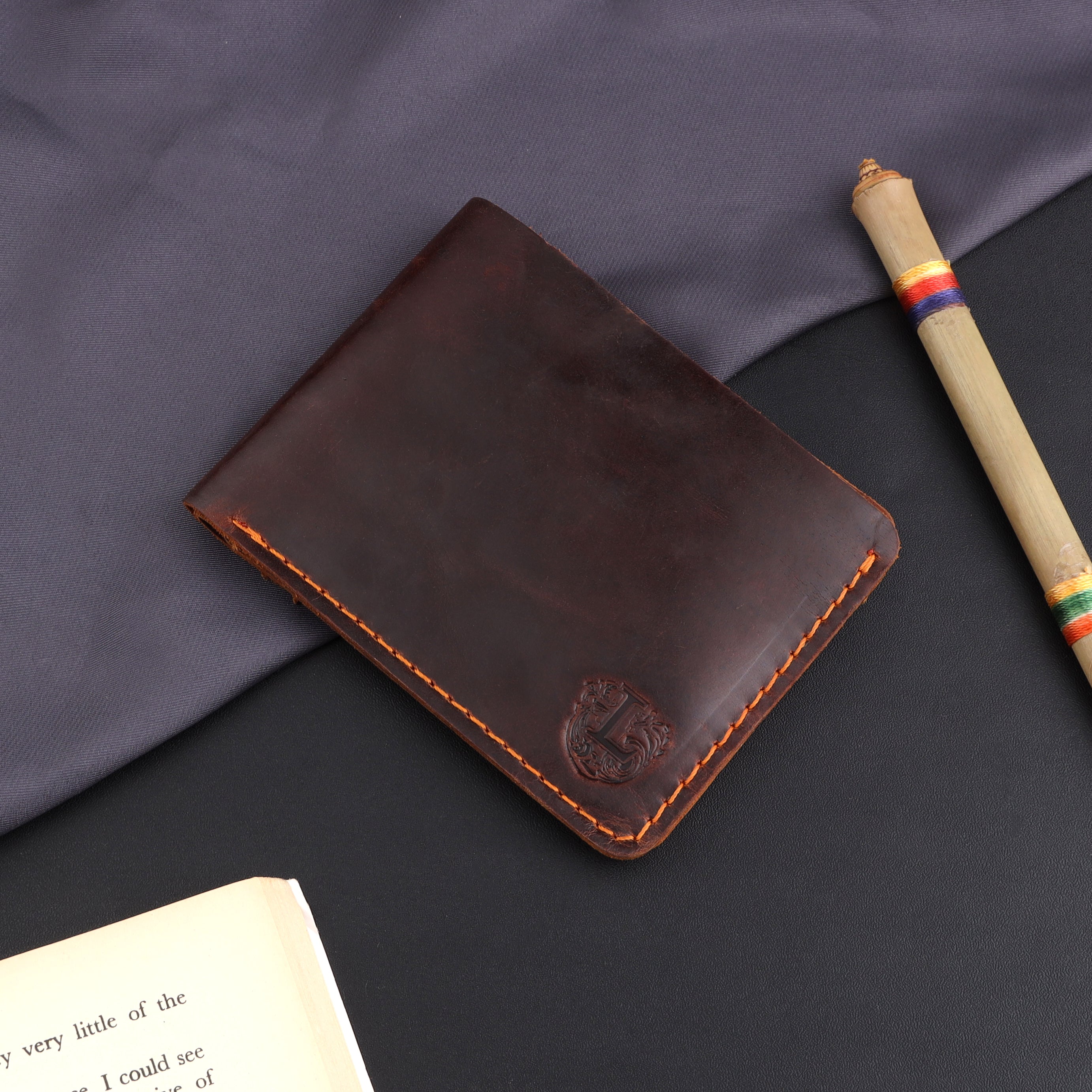 HASPER - CLIPPER WALLET PHANTOM REDISH BROWN LEATHER VOL-01