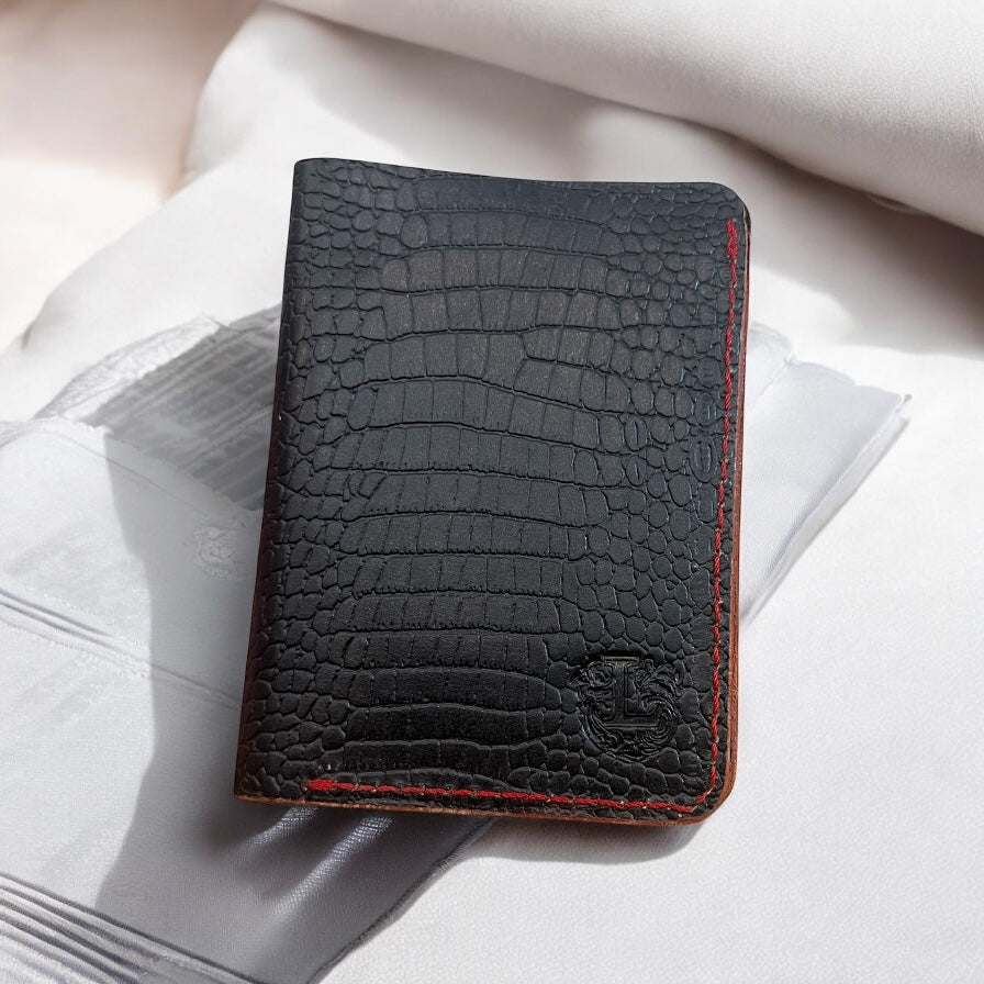The MASTERPIECE: A LEATHER CARDHOLDER - BLACK COLOR VOL-01